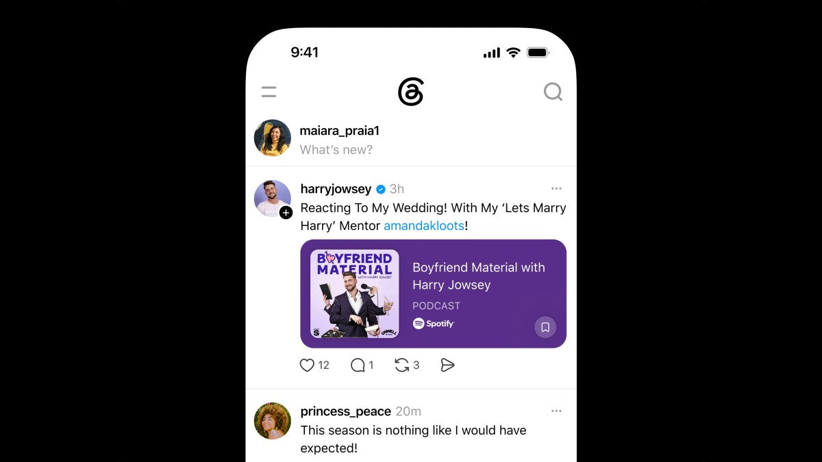 Minh họa: công cụ podcast trên Threads