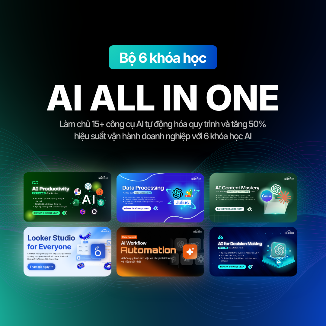 AI ALL IN ONE - Bộ 6 khóa học AI
