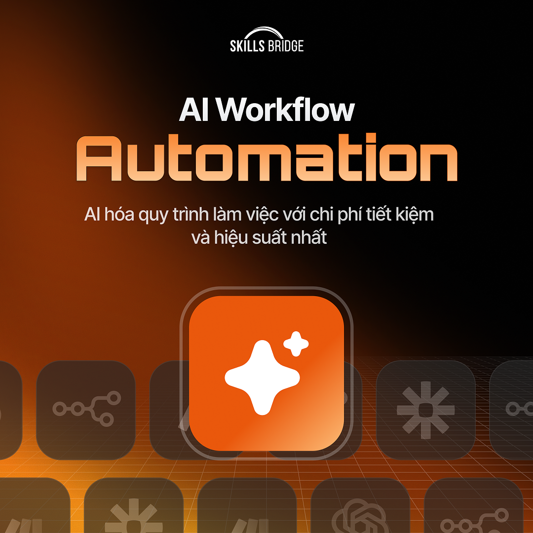 Khoá học AI Workflow Automation - Tự động hóa quy trình với Zapier, Make AI, N8N