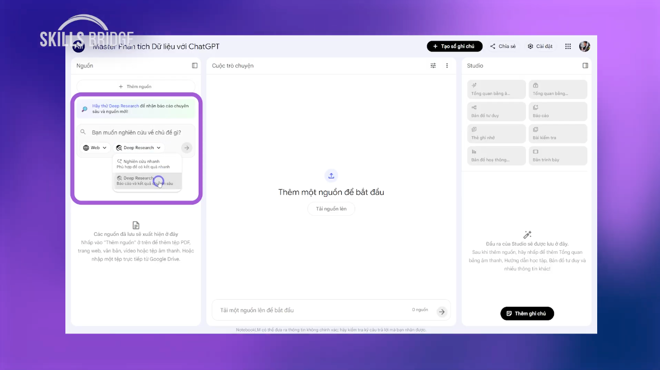 Nghiên cứu chuyên sâu với tính năng “Deep Research” tại ChatGPT Nghiên cứu chuyên sâu với tính năng “Deep Research” tại ChatGPT