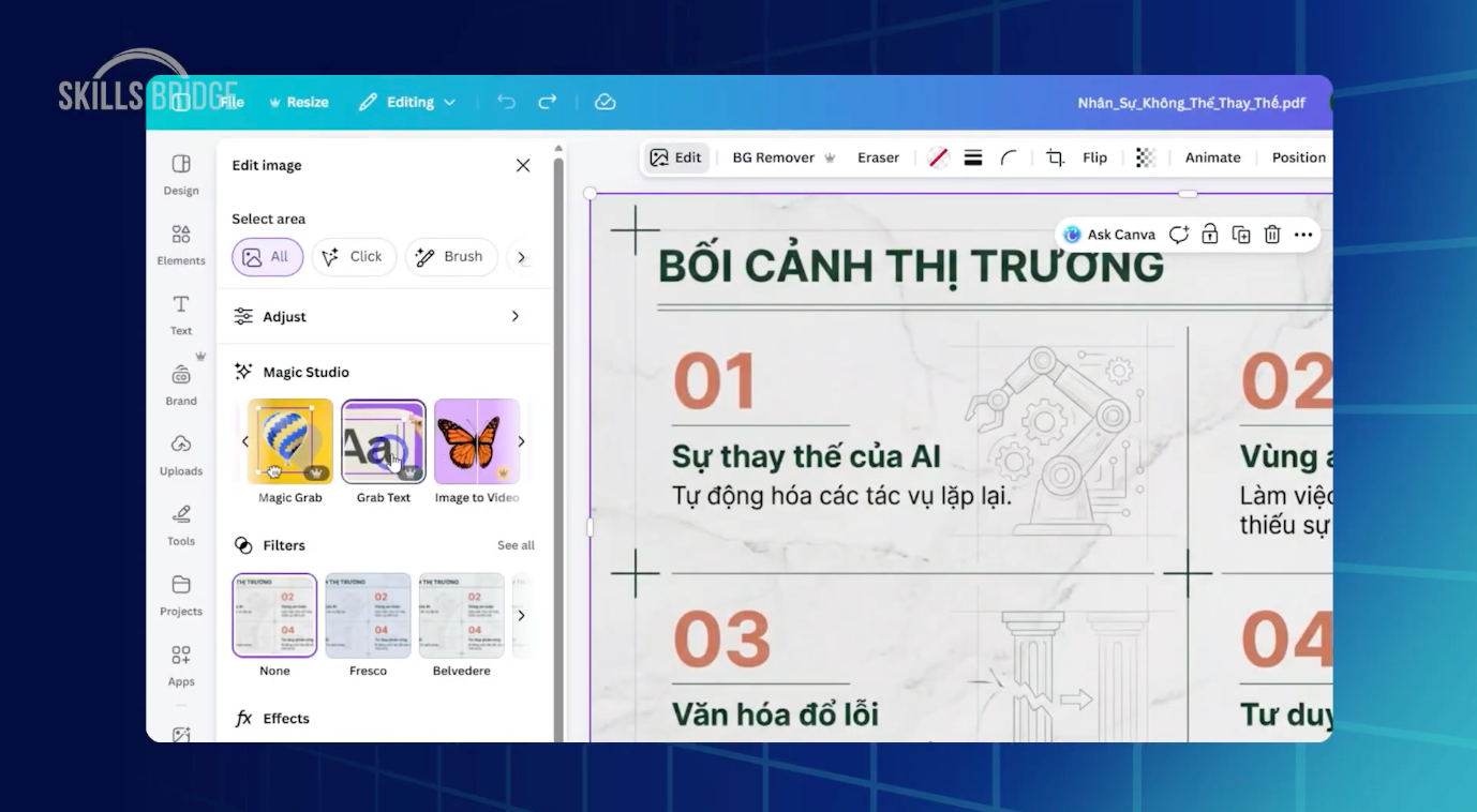 Nghiên cứu chuyên sâu với tính năng “Deep Research” tại ChatGPT Điều chỉnh nội dung trên Canva