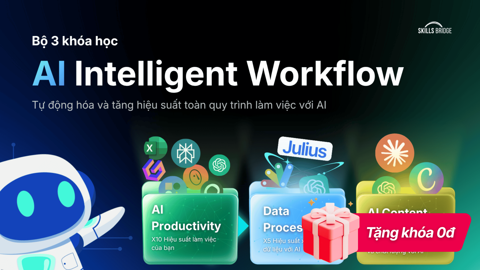 Bộ 3 khóa học AI Intelligence Workflow