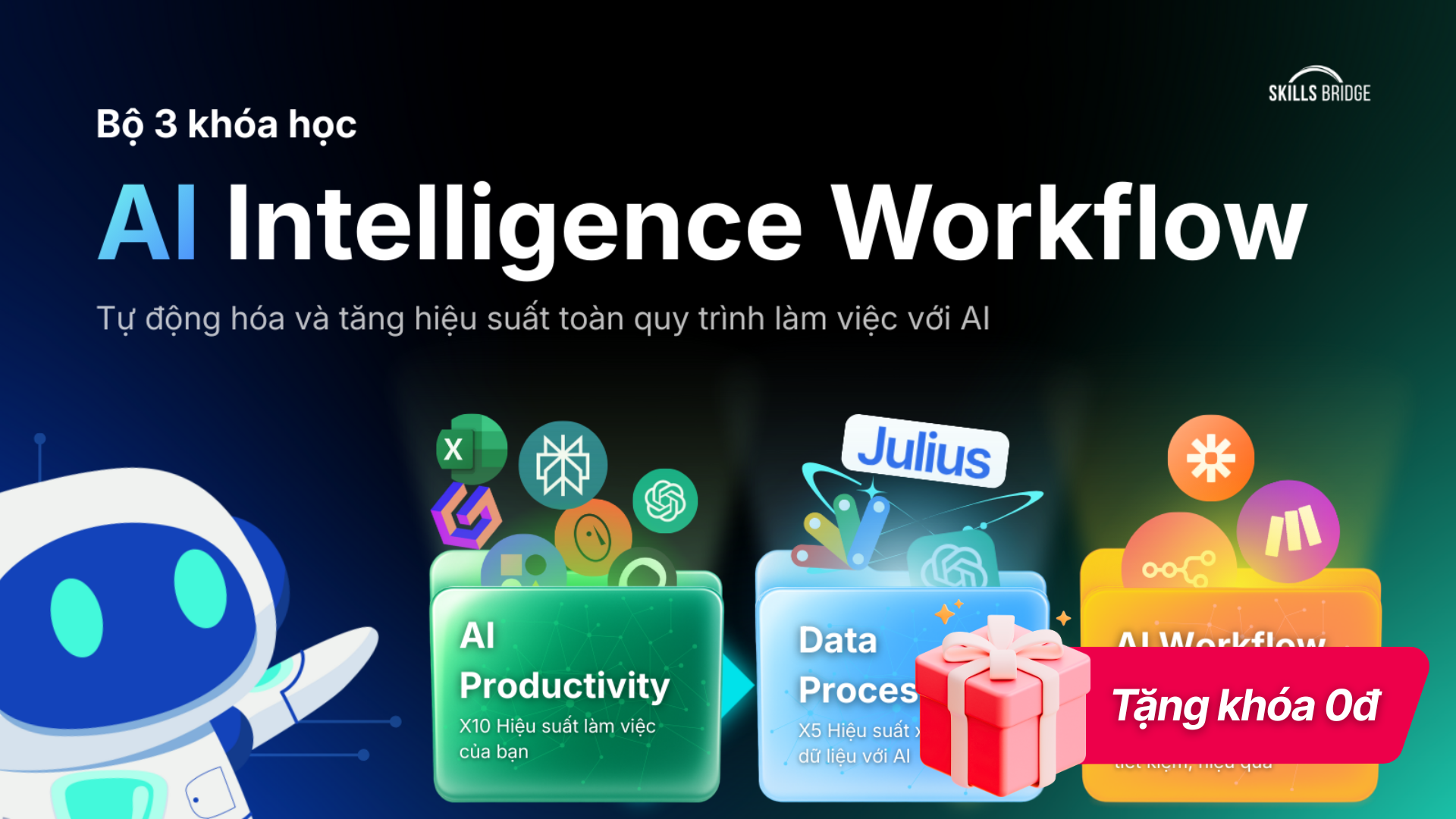 Bộ 3 khóa học AI Intelligence Workflow