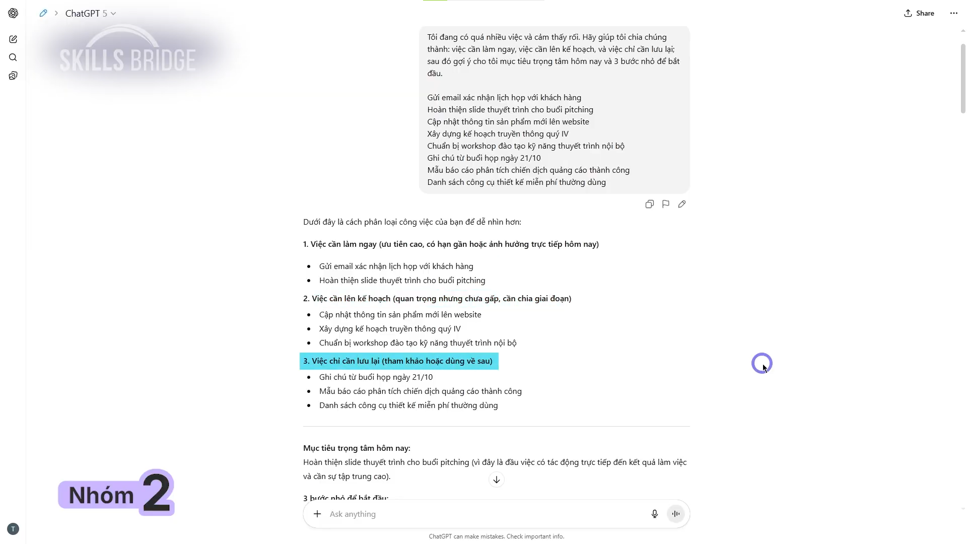 Nghiên cứu chuyên sâu với tính năng “Deep Research” tại ChatGPT