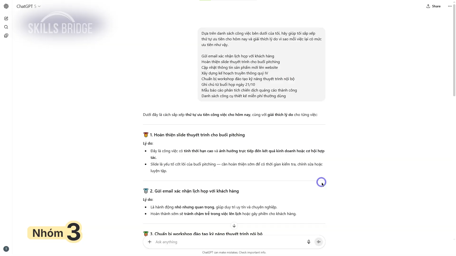 Nghiên cứu chuyên sâu với tính năng “Deep Research” tại ChatGPT