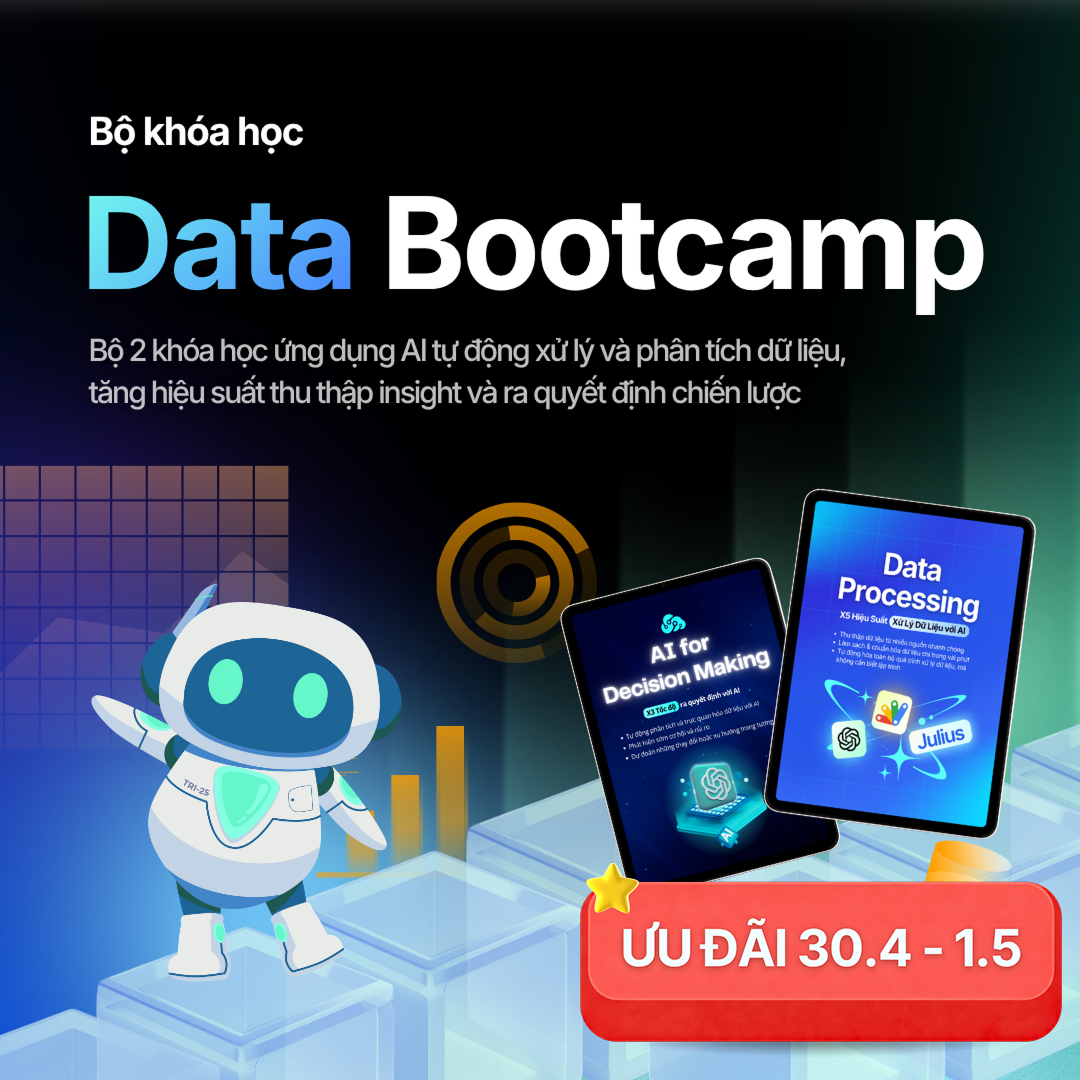 Data Bootcamp - Combo 2 khoá học AI For Decision Making và Data Processing