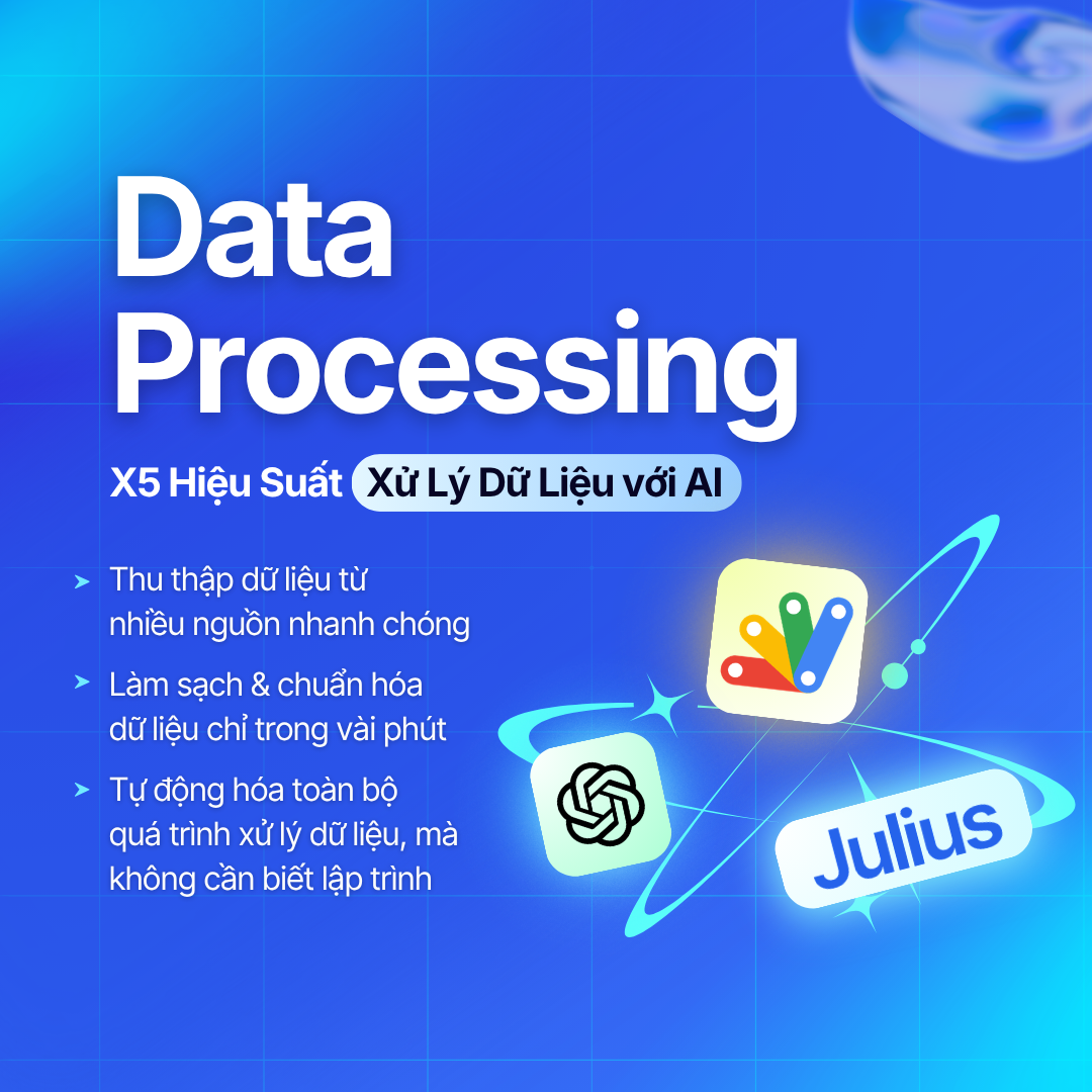 Khóa học Data Processing - X5 Hiệu suất xử lý dữ liệu với AI