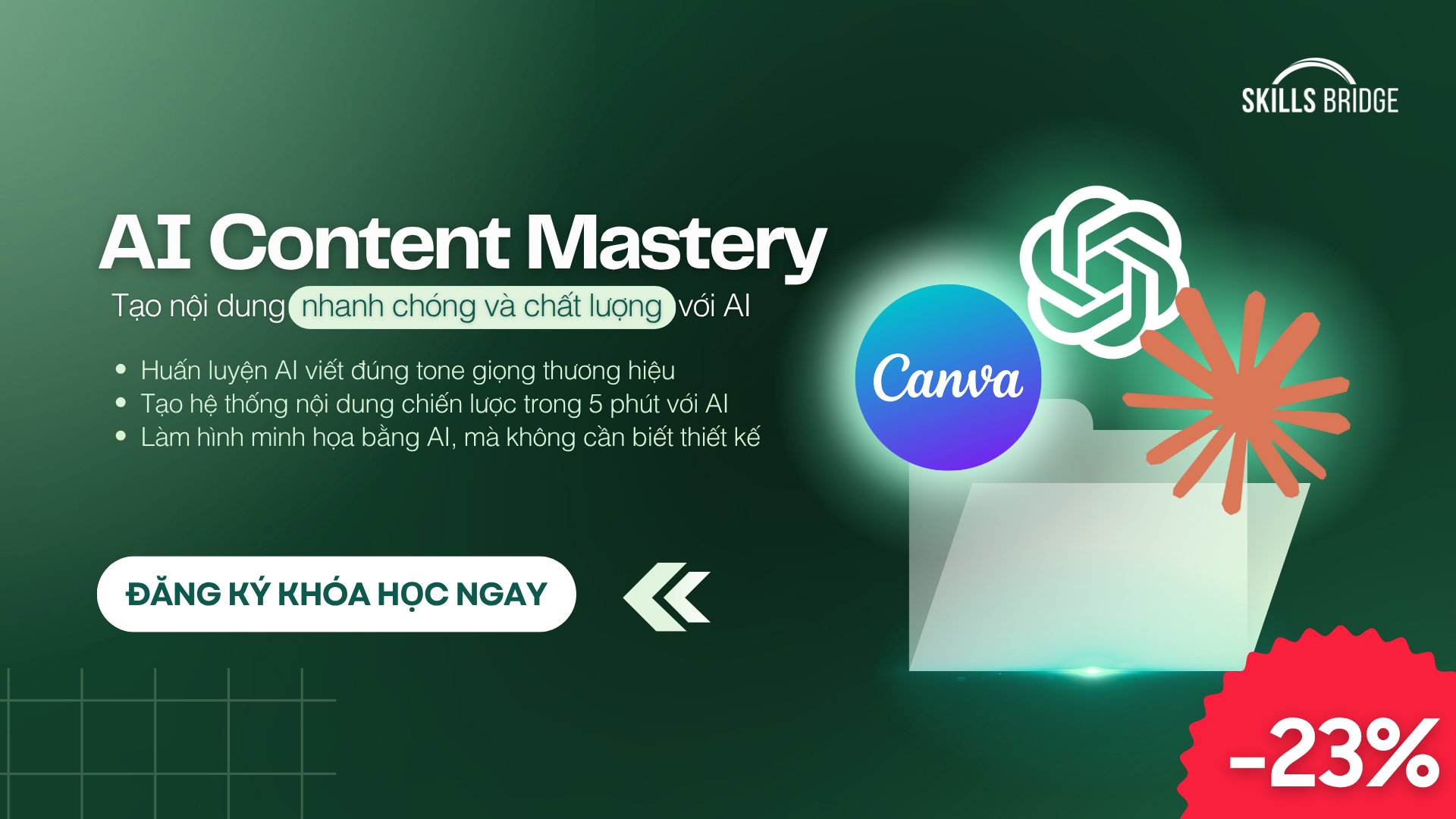 AI Content Mastery - Làm sao để tạo nội dung có cảm xúc, đúng giọng điệu thương hiệu với AI?
