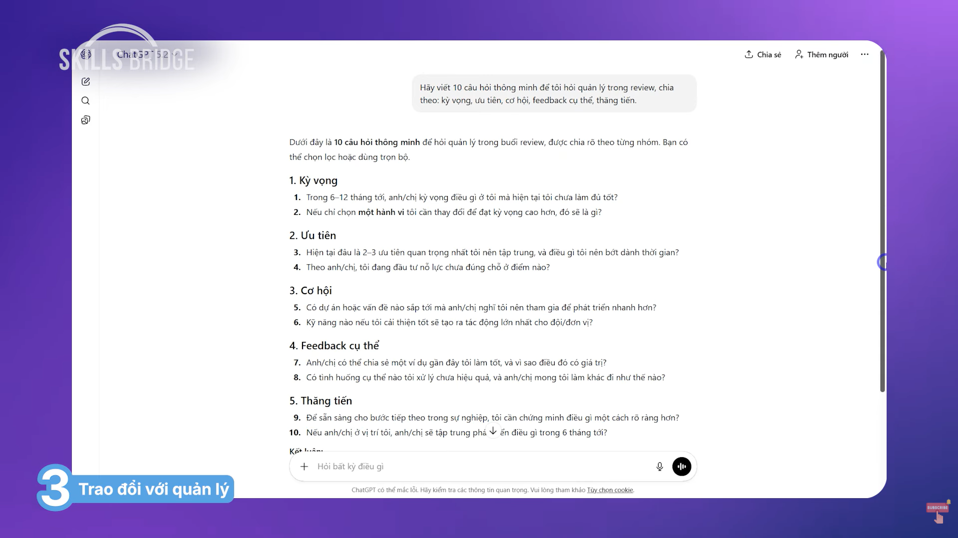 Nghiên cứu chuyên sâu với tính năng “Deep Research” tại ChatGPT