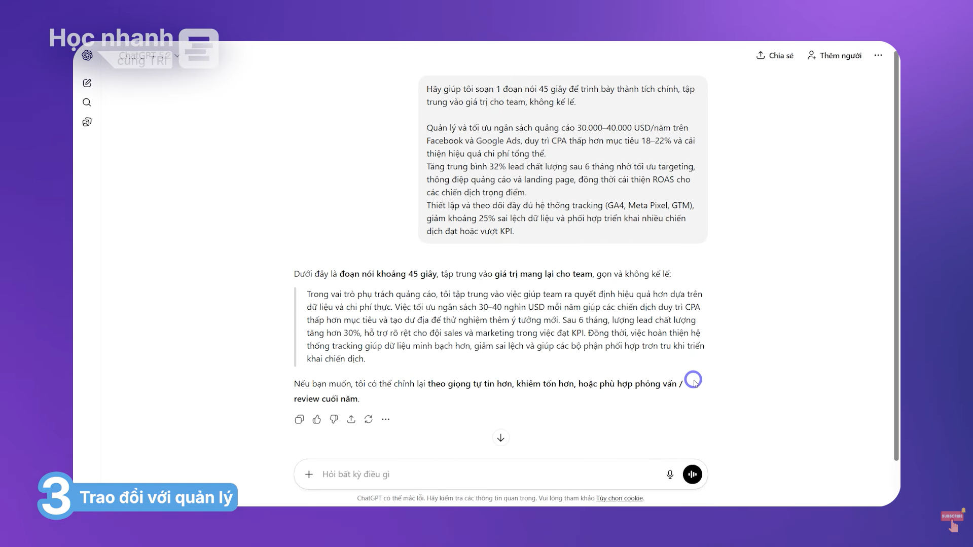 Nghiên cứu chuyên sâu với tính năng “Deep Research” tại ChatGPT