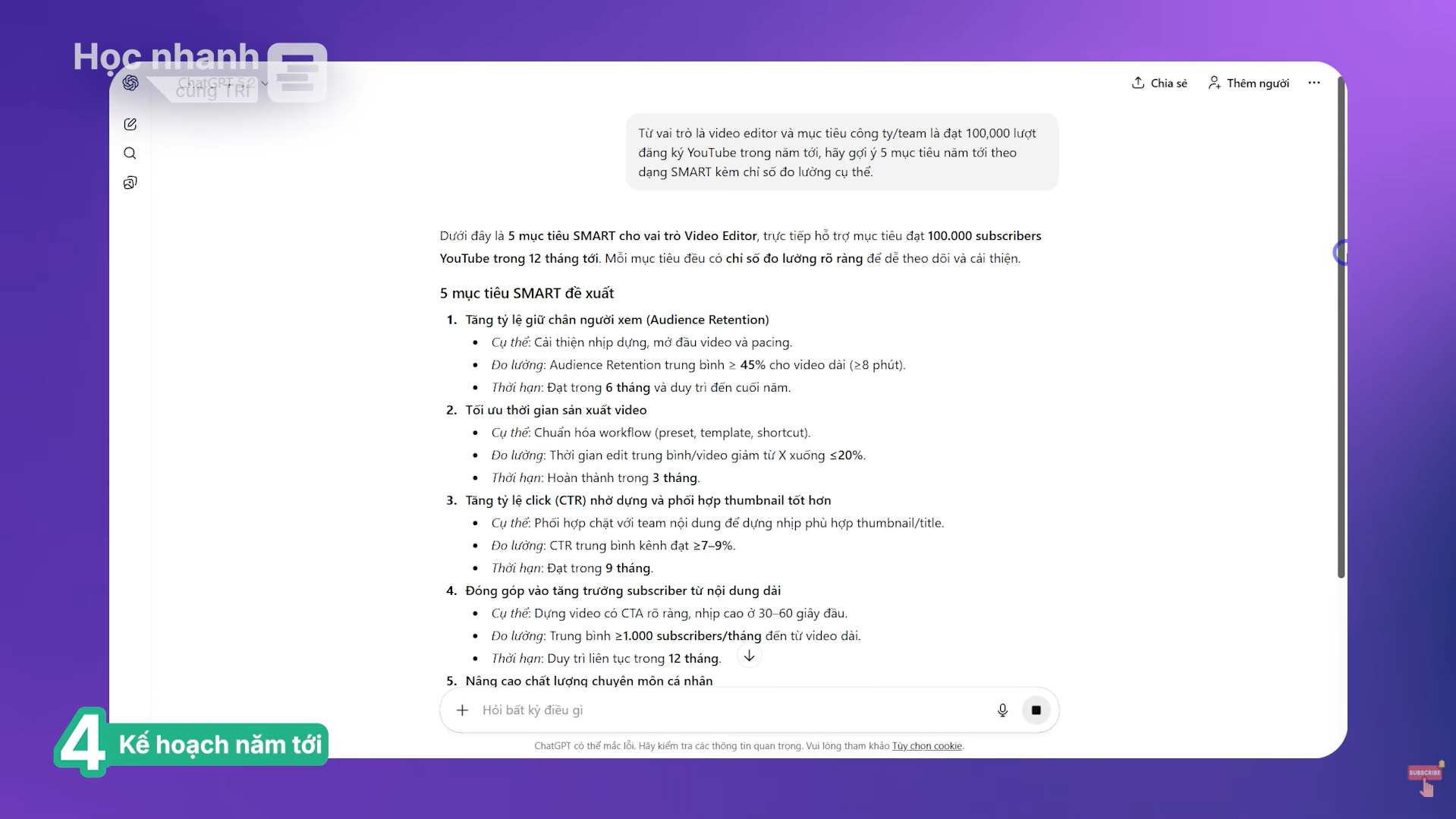 Nghiên cứu chuyên sâu với tính năng “Deep Research” tại ChatGPT