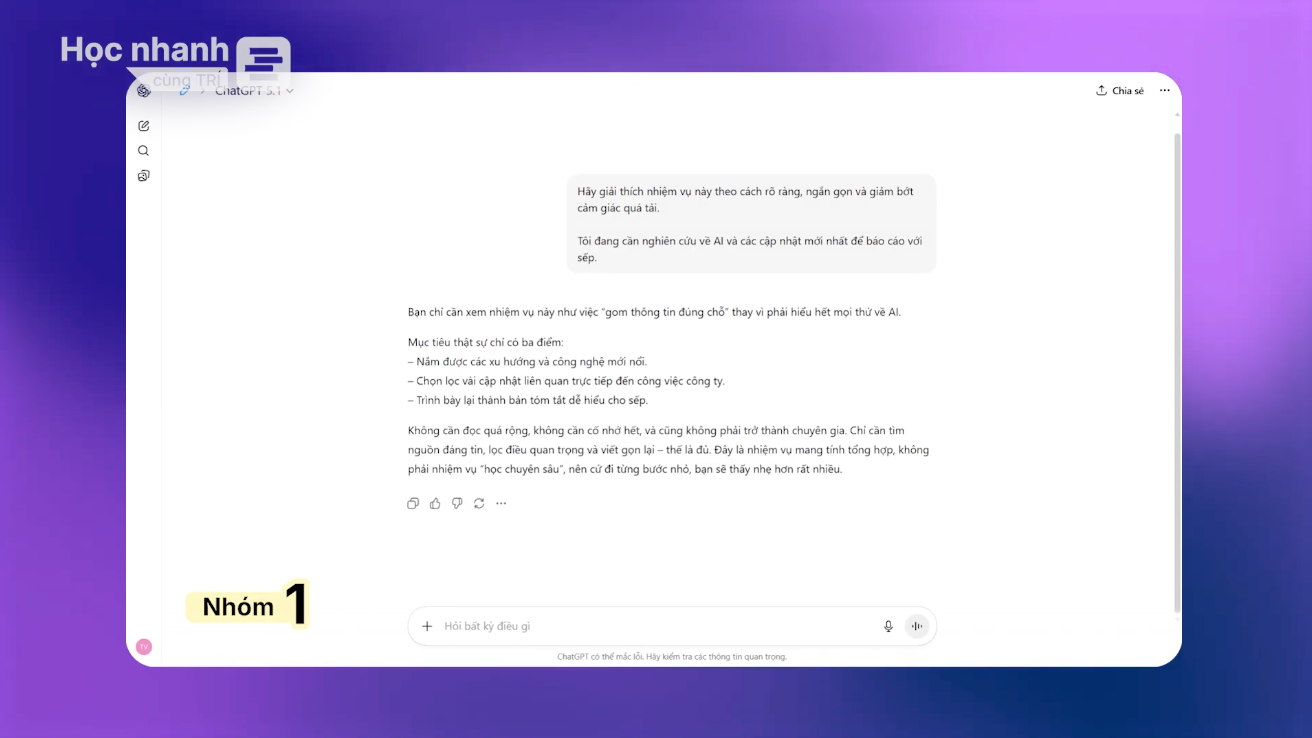 Nghiên cứu chuyên sâu với tính năng “Deep Research” tại ChatGPT