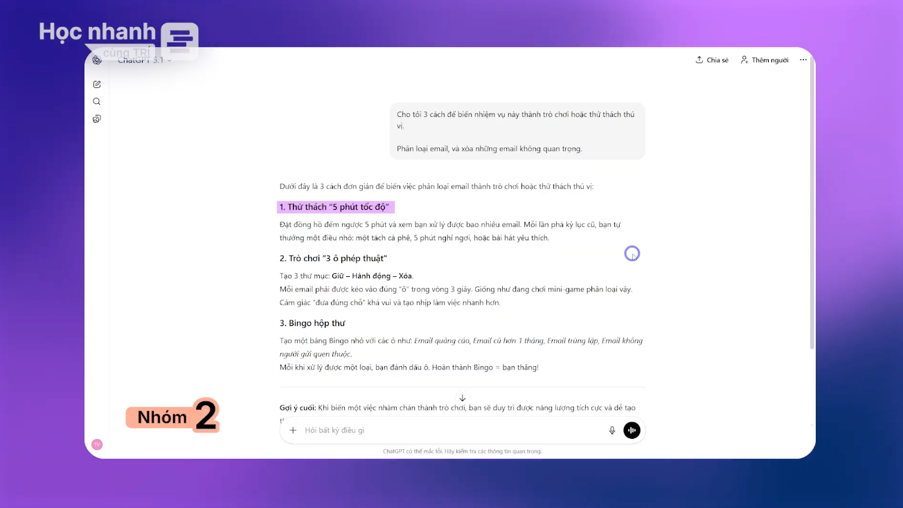 Nghiên cứu chuyên sâu với tính năng “Deep Research” tại ChatGPT