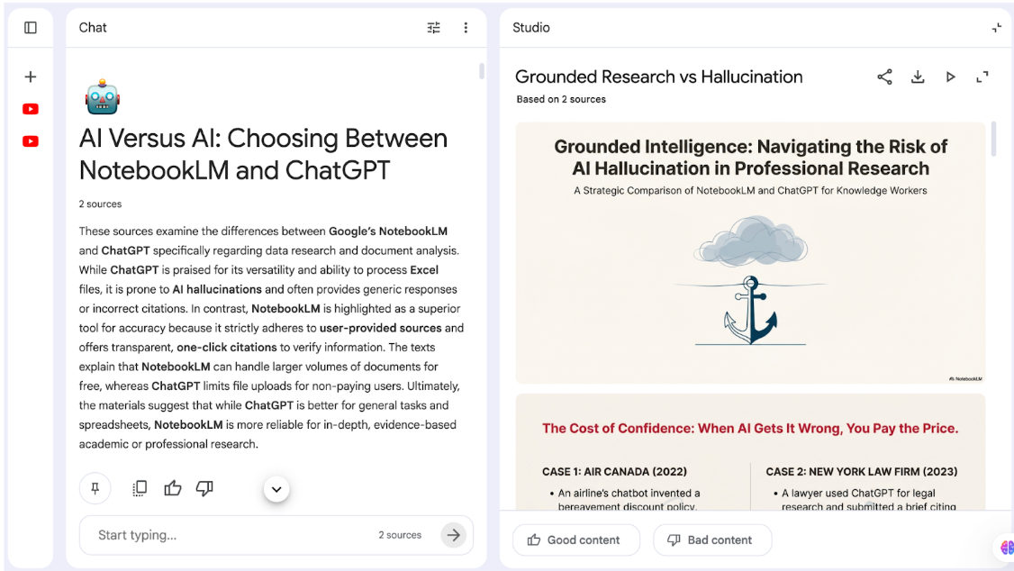 Tính năng tạo slide trực quan hoá của Notebook LM