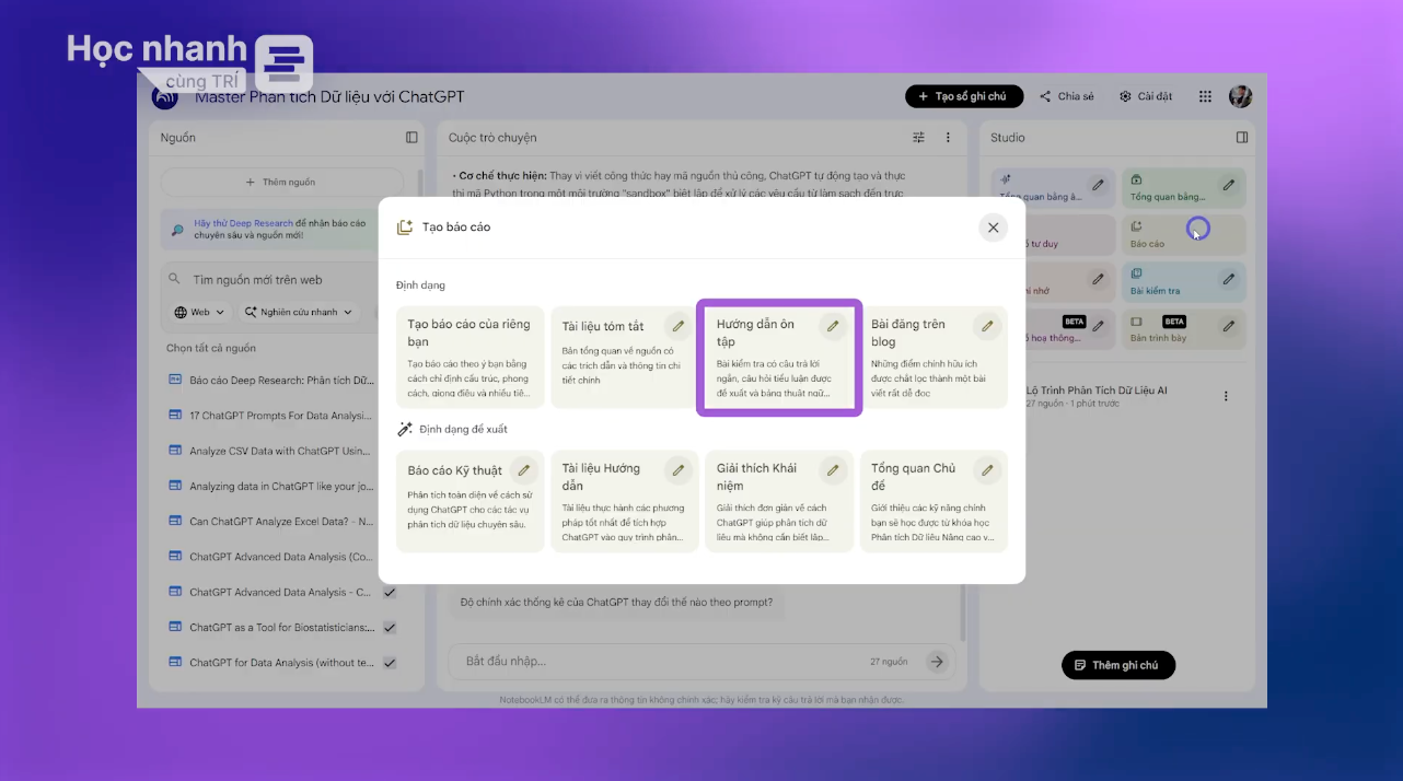 Nghiên cứu chuyên sâu với tính năng “Deep Research” tại ChatGPT